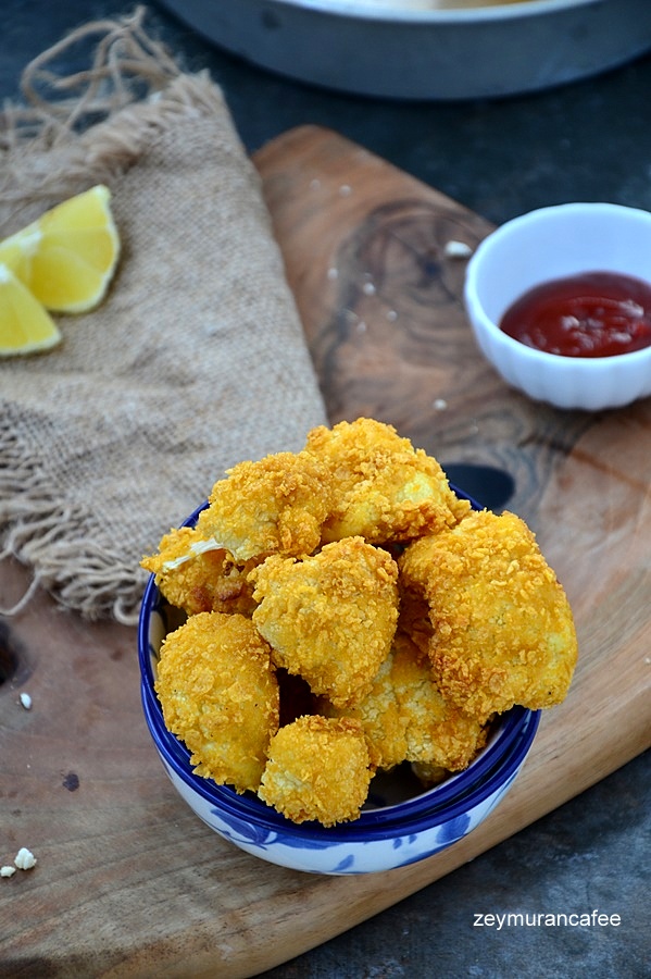 Fırında Çıtır Karnabahar Kızartması 7 karnabahar kızartması